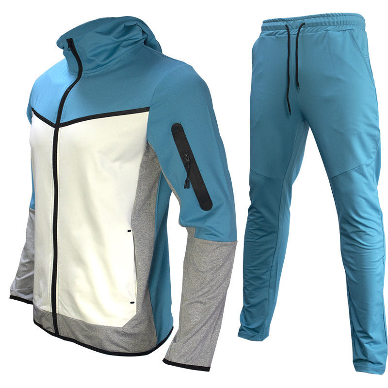 Popular Casual Color Matching Men's Joggers Set