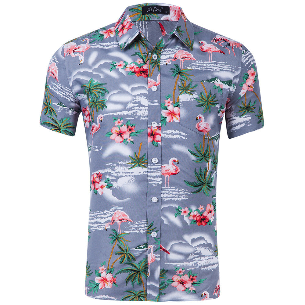 Casual floral beach short sleeve