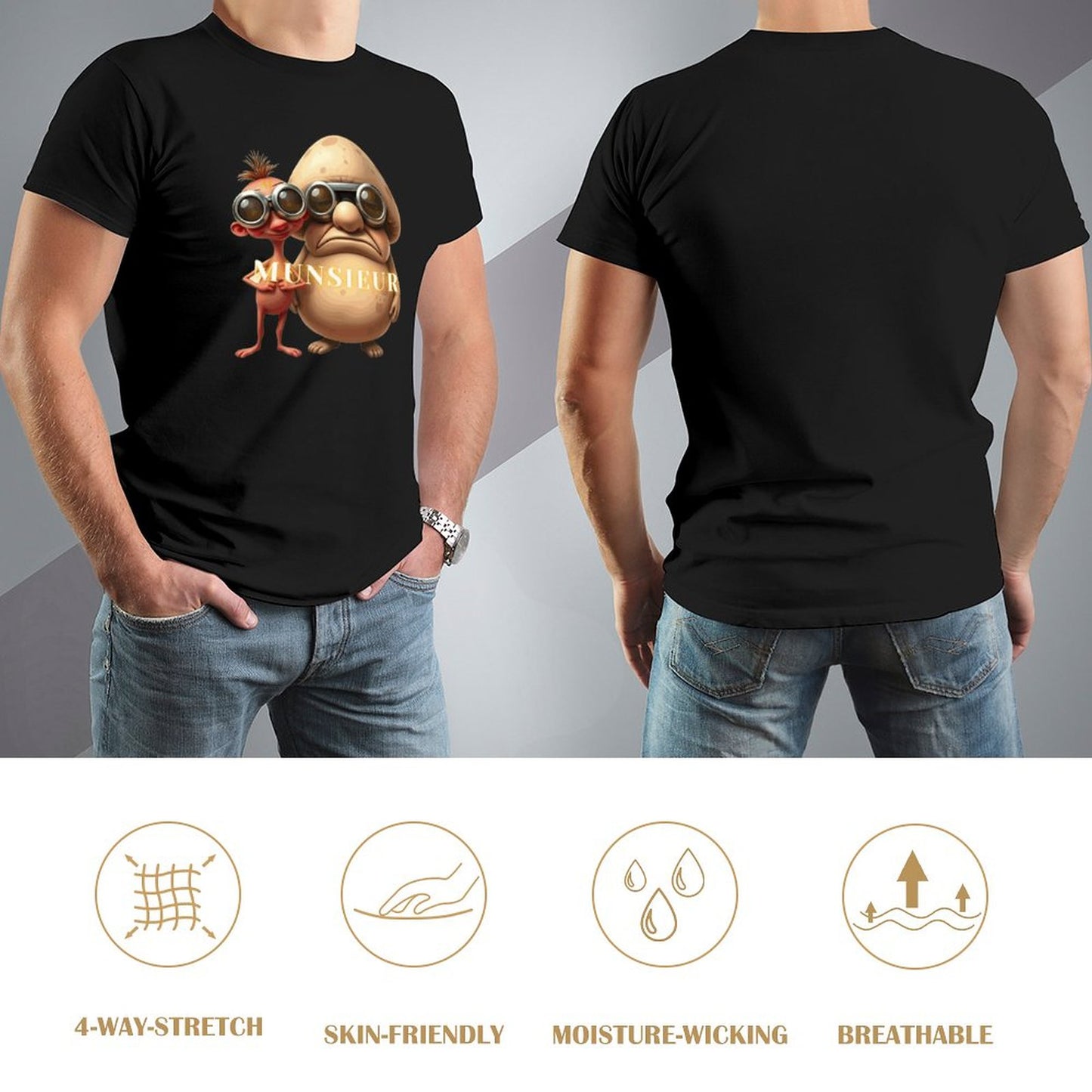 Munsieur Men's Tee "Stinky Pinky and Backdoor Bandit"