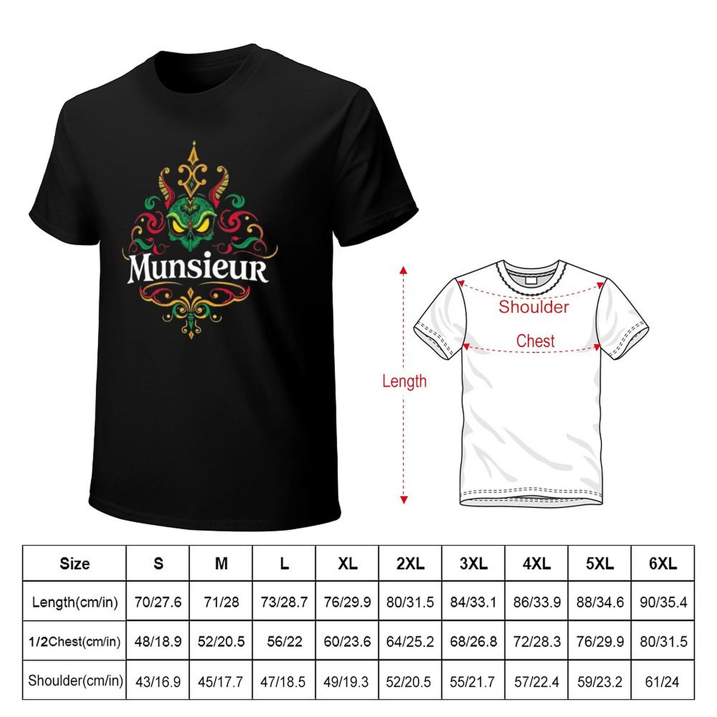 Munsieur Brand Tee for Men "Big Jin" Summer Streetwear Fashion