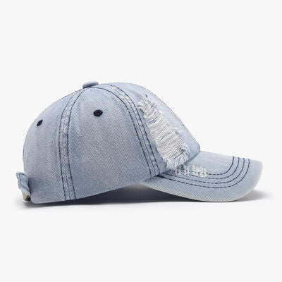 Distressed Cotton Baseball Cap - Munsieur