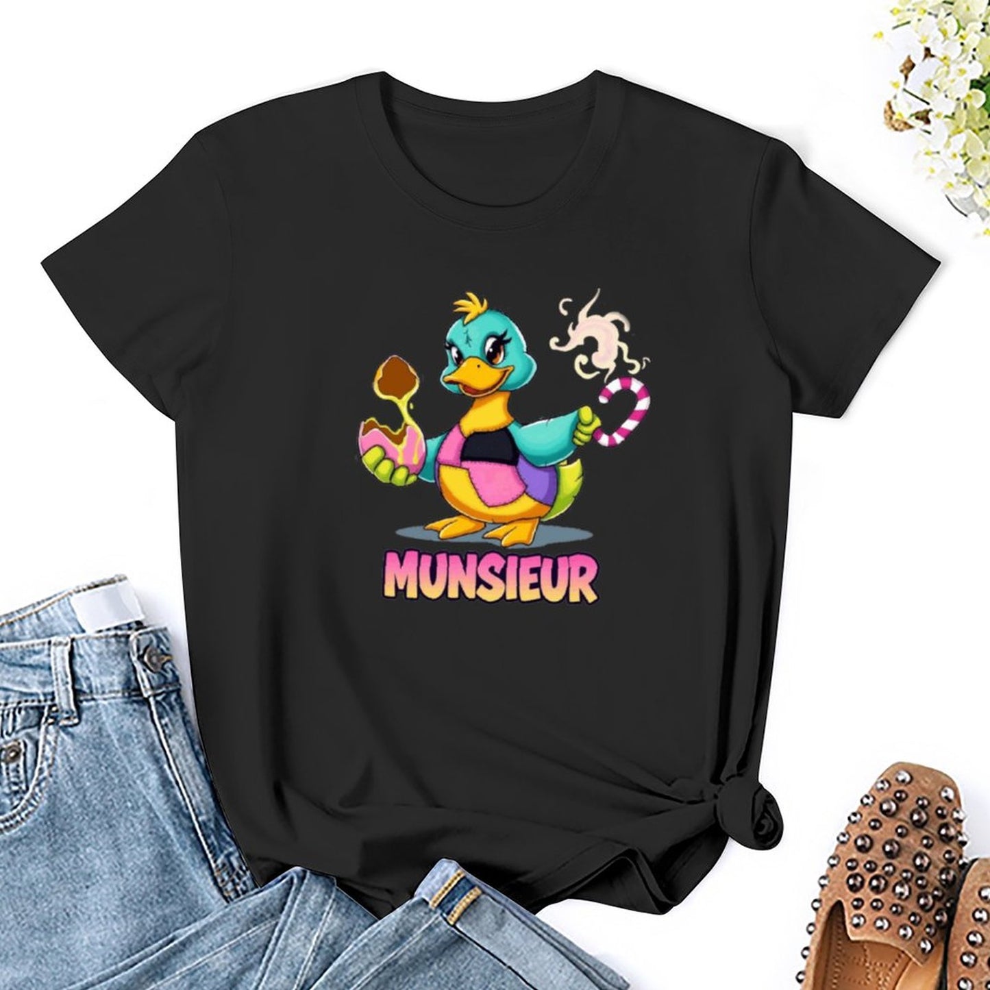 Munsieur Women's T-Shirt Easter Collection "Lucky Duckie" Designer Streetwear