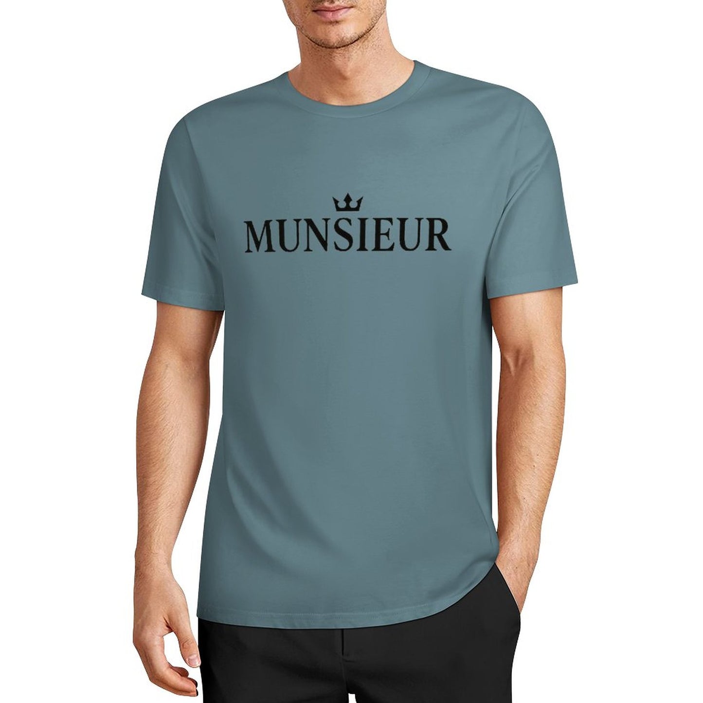 Munsieur Summer Signature Tee for Men Cotton Comfortable