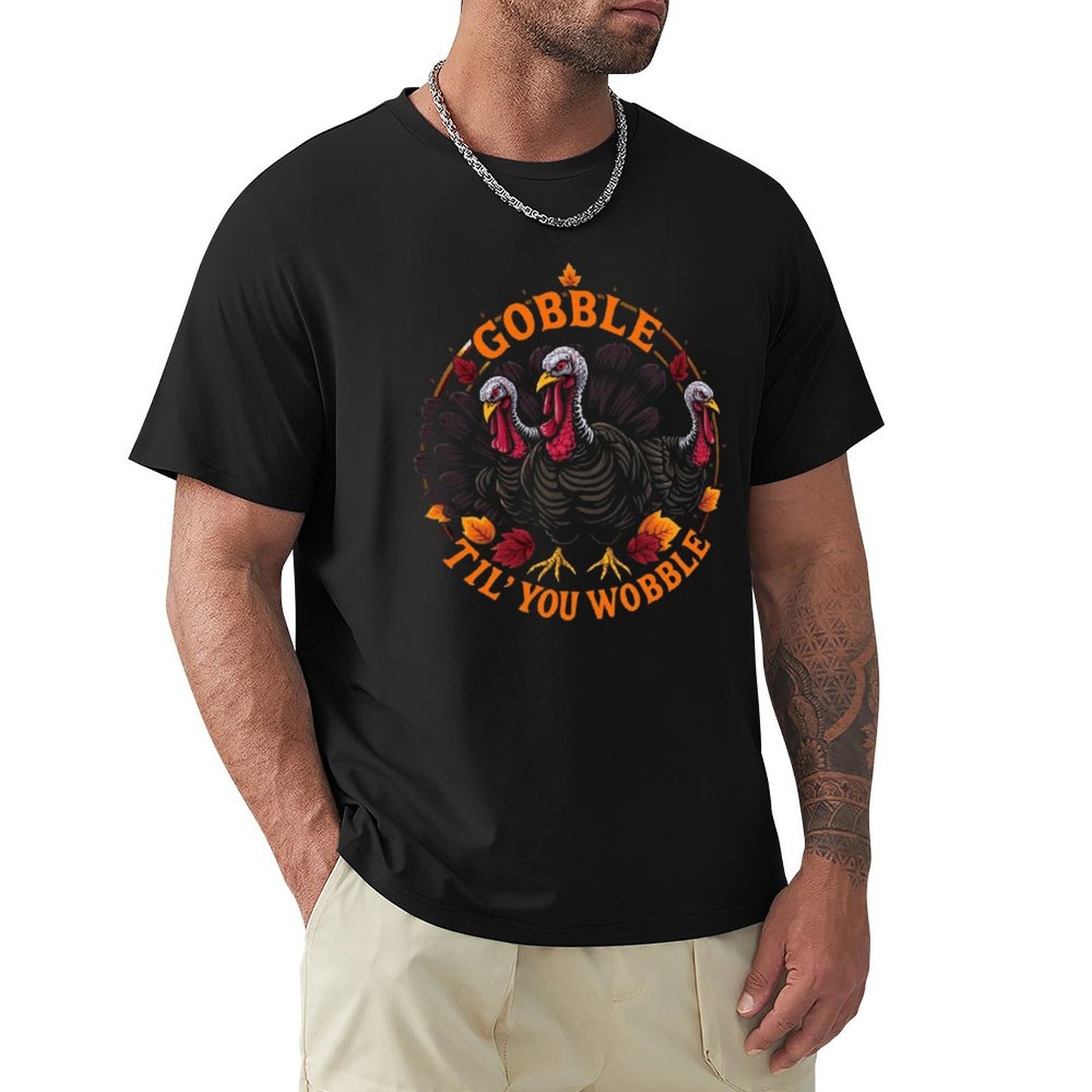 **SALE** Munsieur Men's Tee Thanksgiving Collection "Gobble Til' You Wobble"