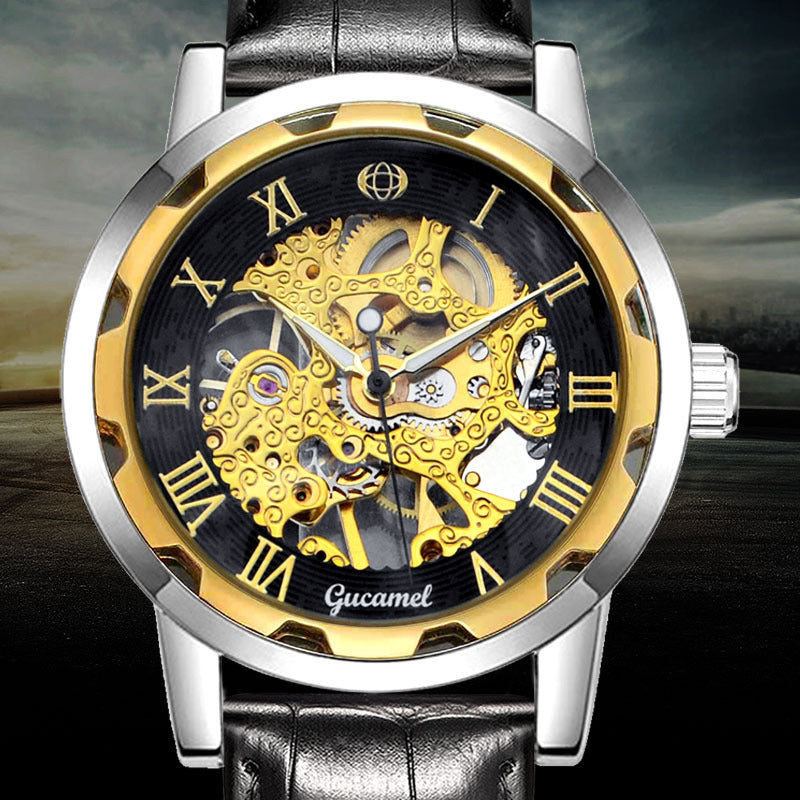 Strip Hollow Gold Manual Mechanical Watch