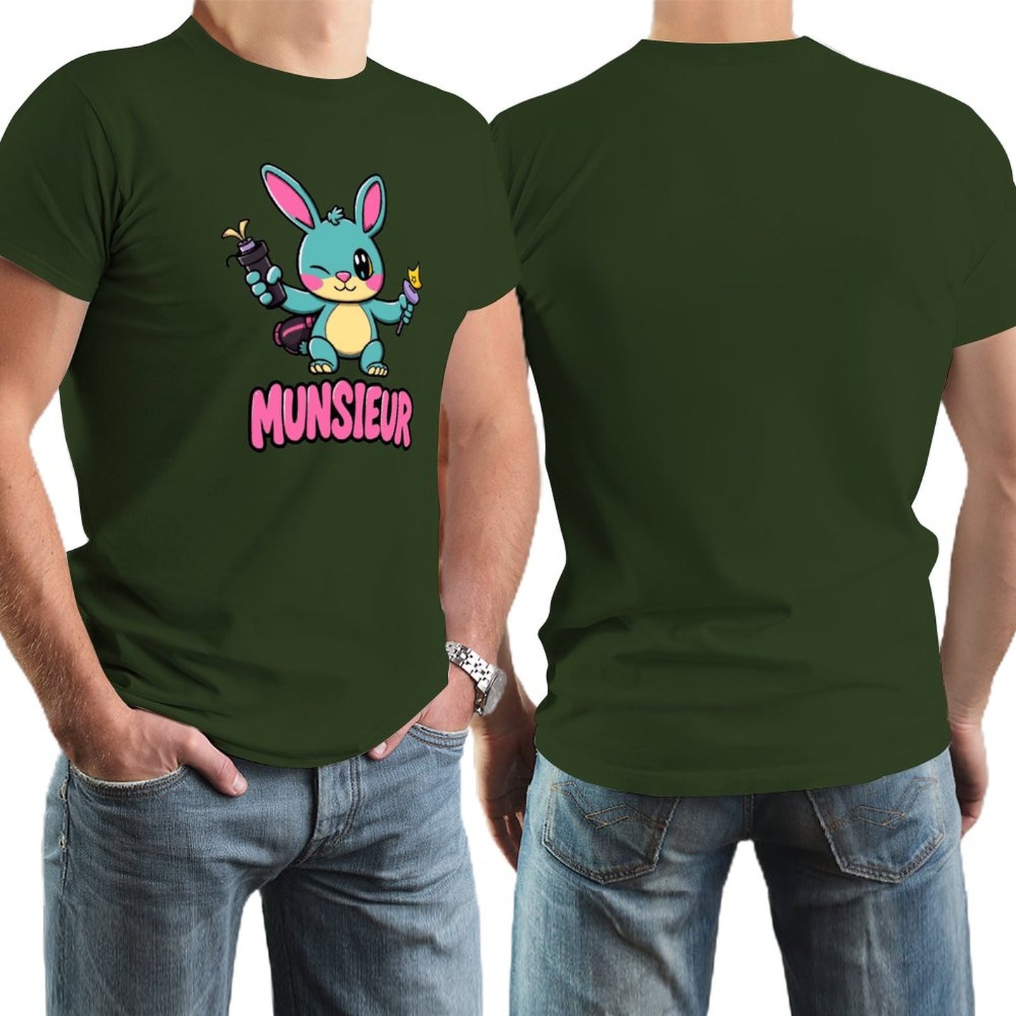 Munsieur Men's Tee Easter Bunny Collection "Blaze" Designer Tee for Easter