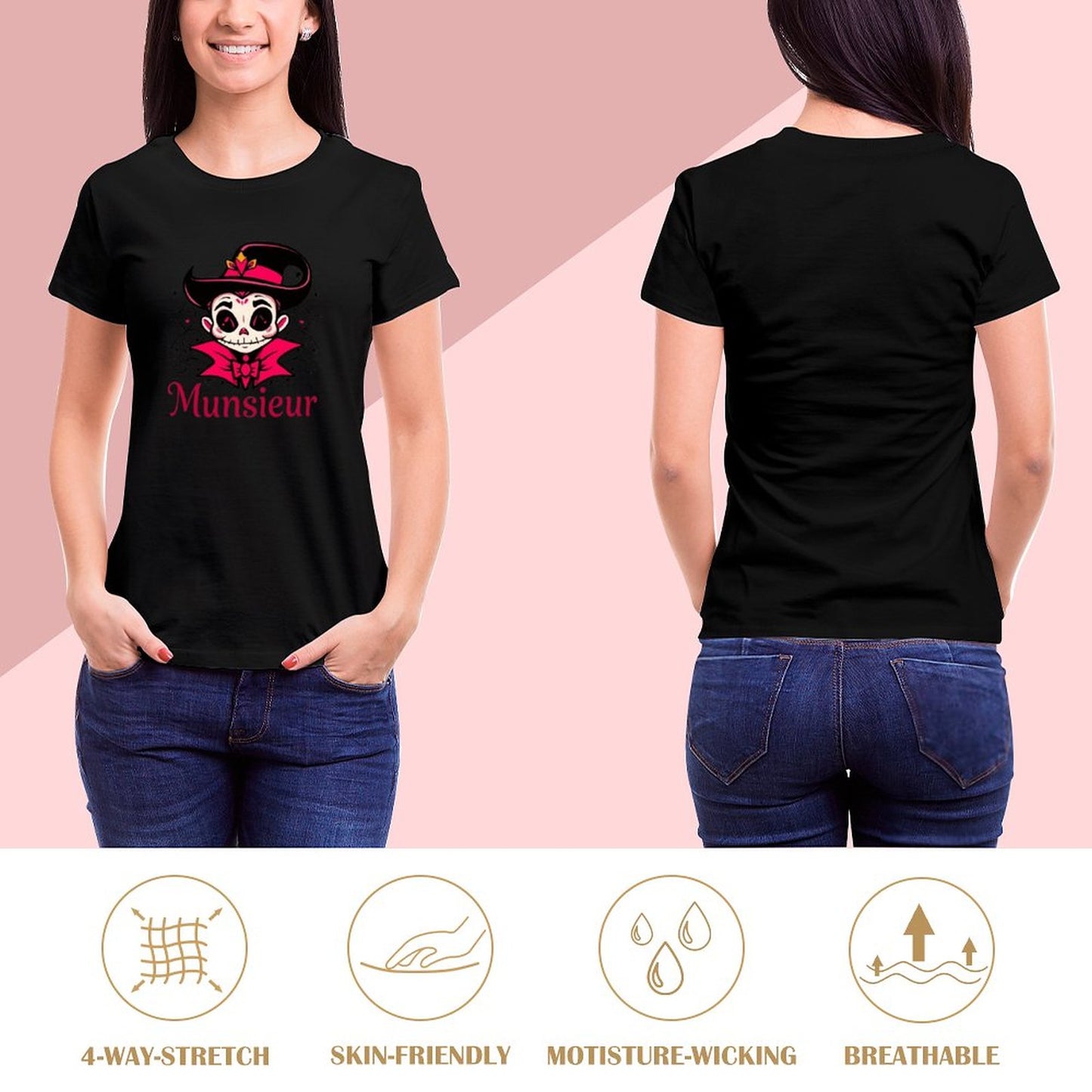 Women's Munsieur T-shirt Valentine's Day Collection "Count Lovie" Streetwear Fashion for Her