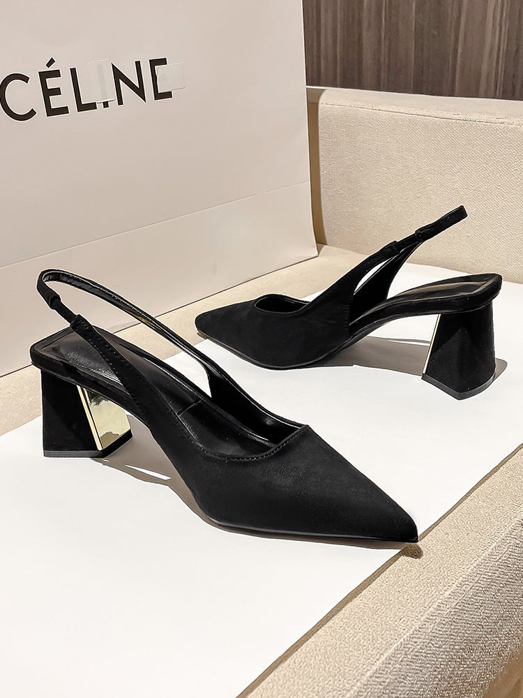 Women's Pointed-toe Skinny Suede High Heel Pumps