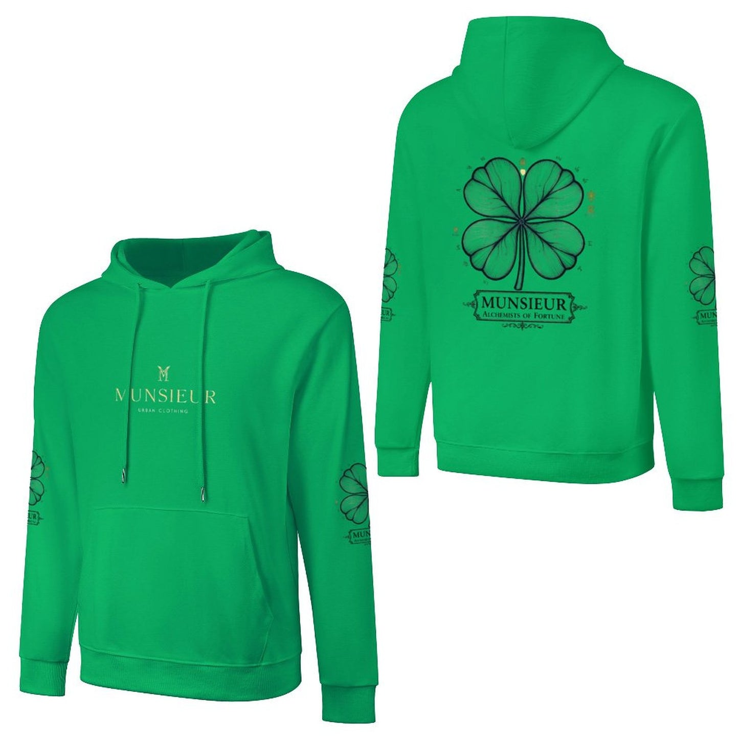 St. Patrick's Day Collection Cotton Men's Alchemist Hoodie with Pocket