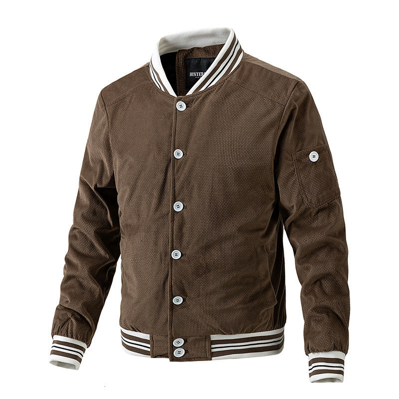 Men's Autumn And Winter Corduroy Coat Trendy Long-Sleeve