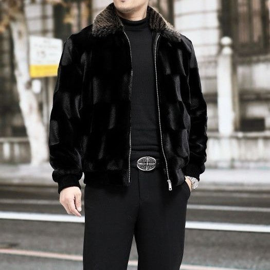 Fur Coat Men's Clothing Real Mink Skin