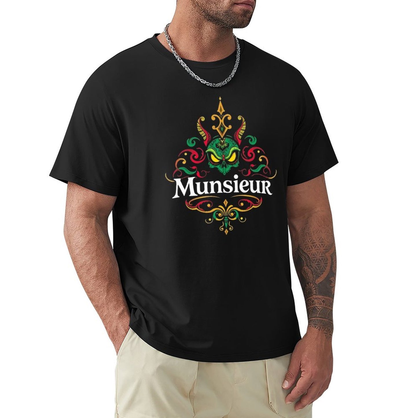 Munsieur Brand Tee for Men "Big Jin" Summer Streetwear Fashion