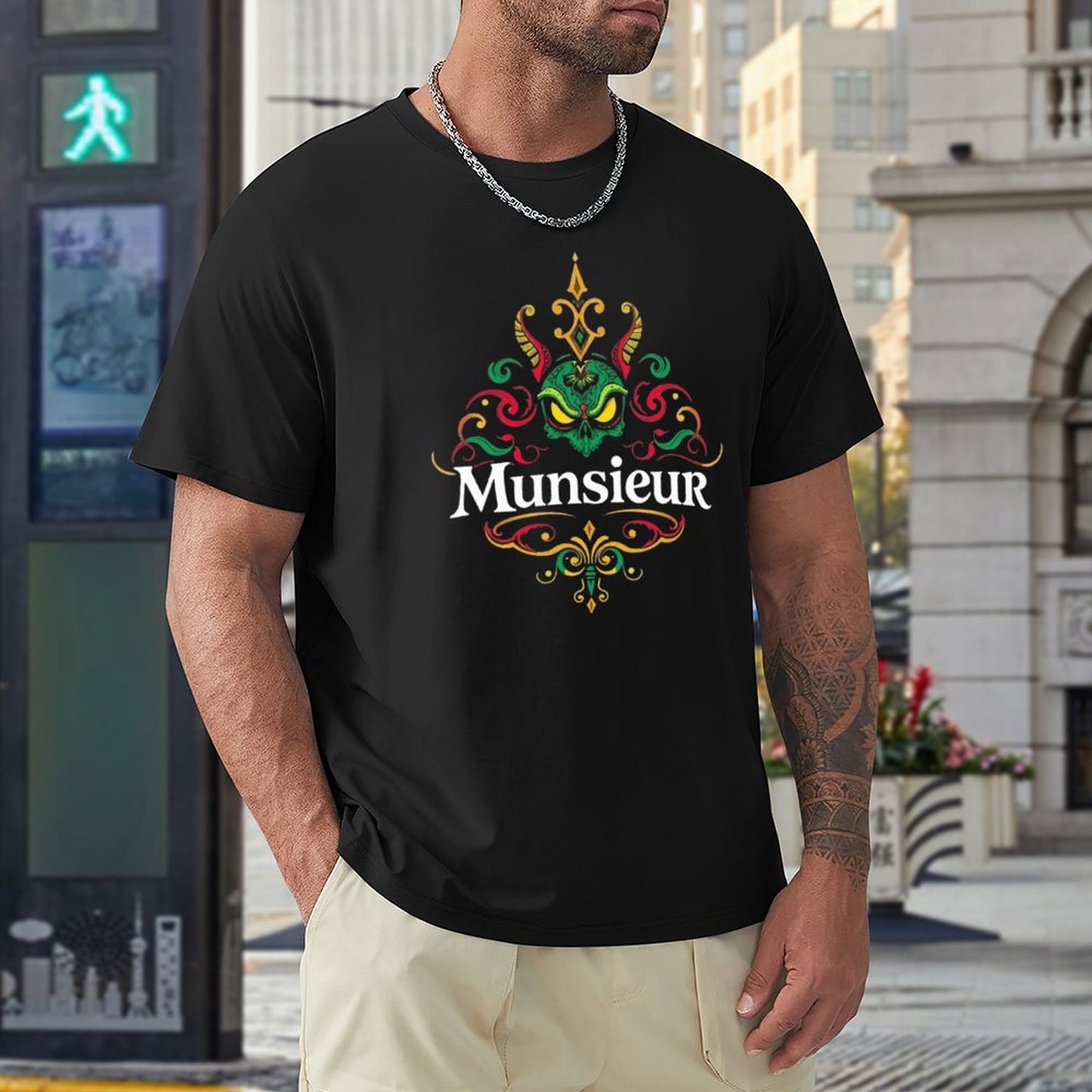 Munsieur Brand Tee for Men "Big Jin" Summer Streetwear Fashion