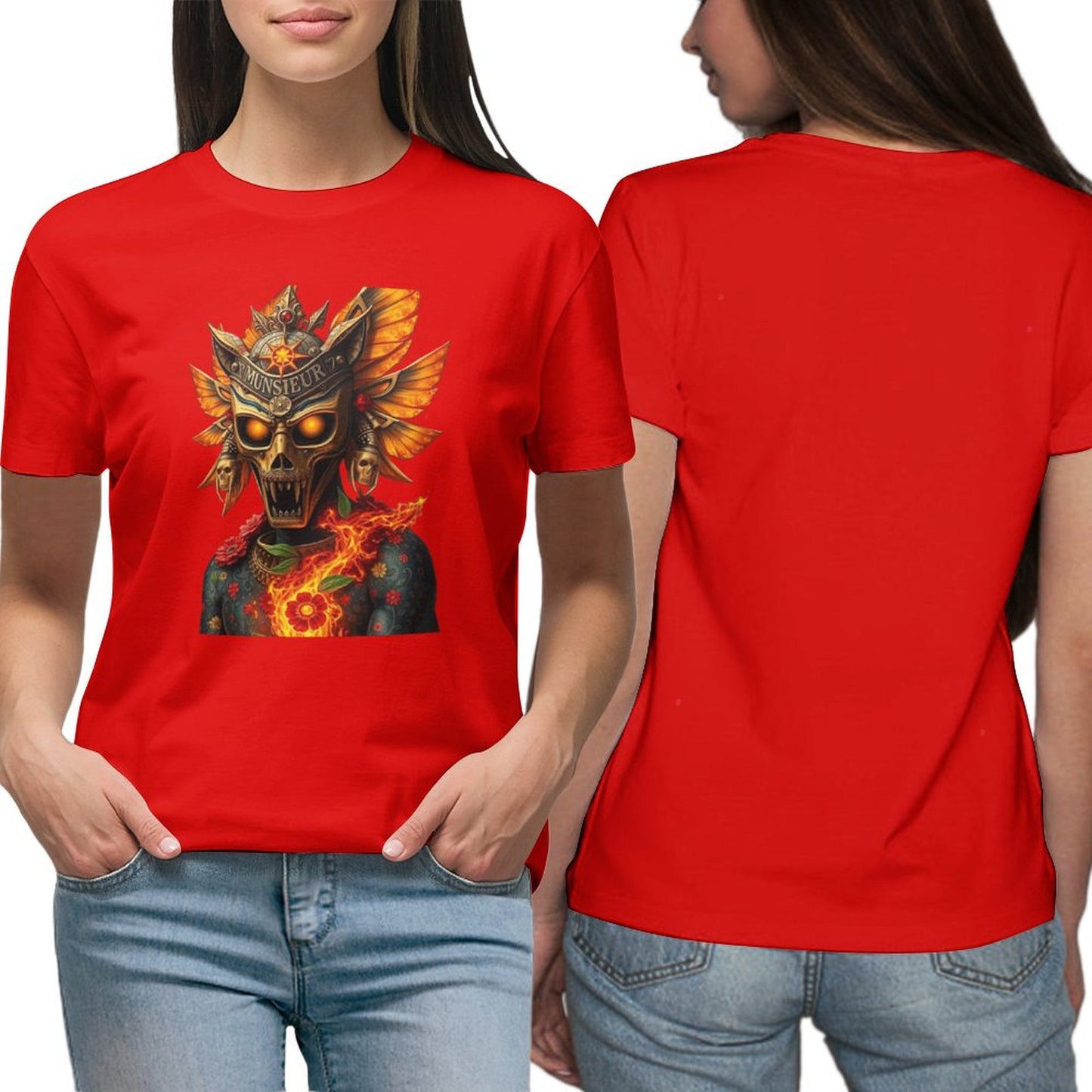 Lost Tribe of Munsieur T-Shirt for Women "Jester" (High Definition & Dual-sided Printing)