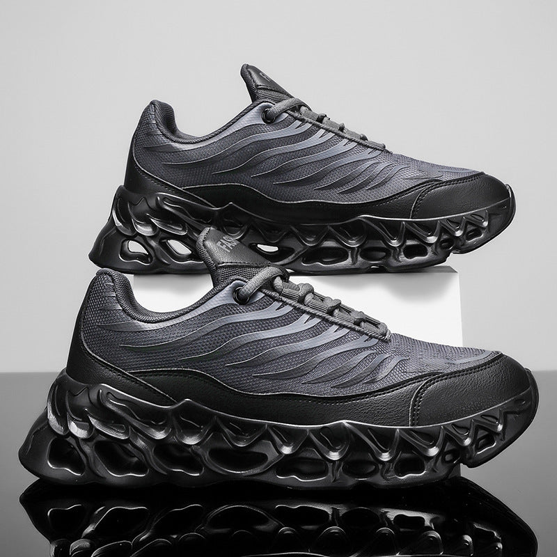 Men's Lace-up Shoes Thick-soled Daddy Vulcanized Shoes Outdoor Running Sports Casual Shoes