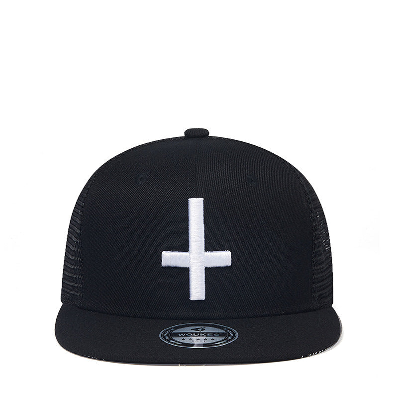 Hip Hop Hat Mesh Cap Street Wild Cross Embroidered Baseball