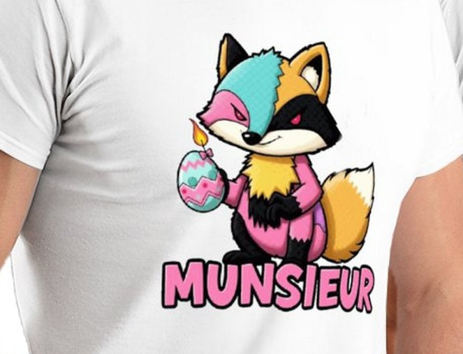 Munsieur Men's Tee Easter Collection "Sly Fox" Designer Tee