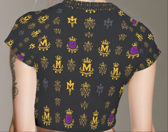 Munsieur Signature All-Over Print Women's Raglan Cropped T-shirt