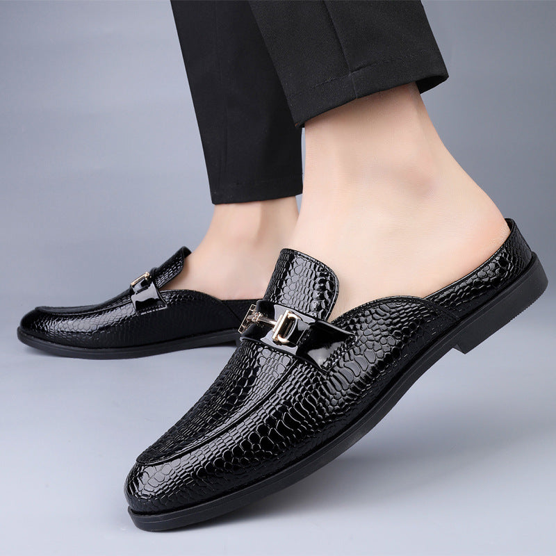 New Loafers Men's Pattern Half Shoes