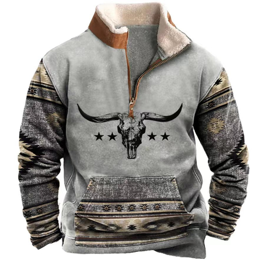 Autumn And Winter Bullhead Hoodie Pullover
