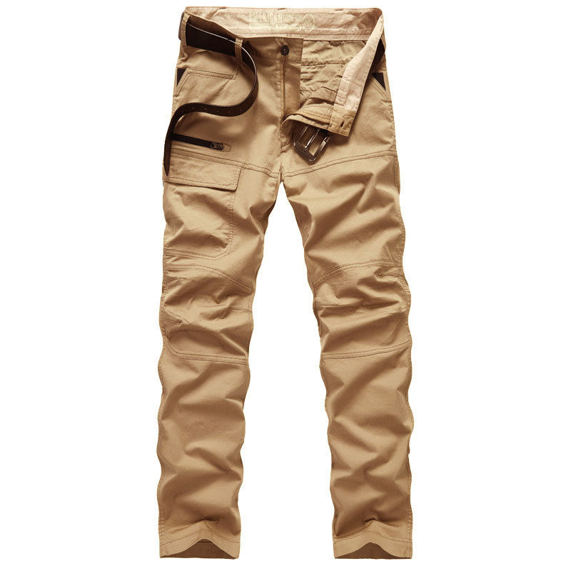 Men's Solid Color Straight Stretch Military Pants