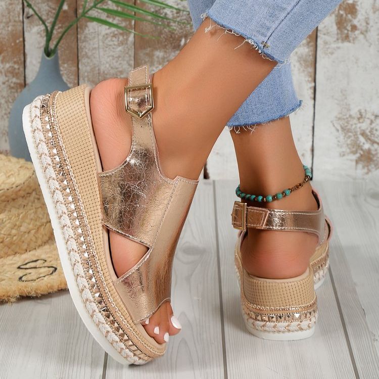 Women's Plus Size Rope Sandals