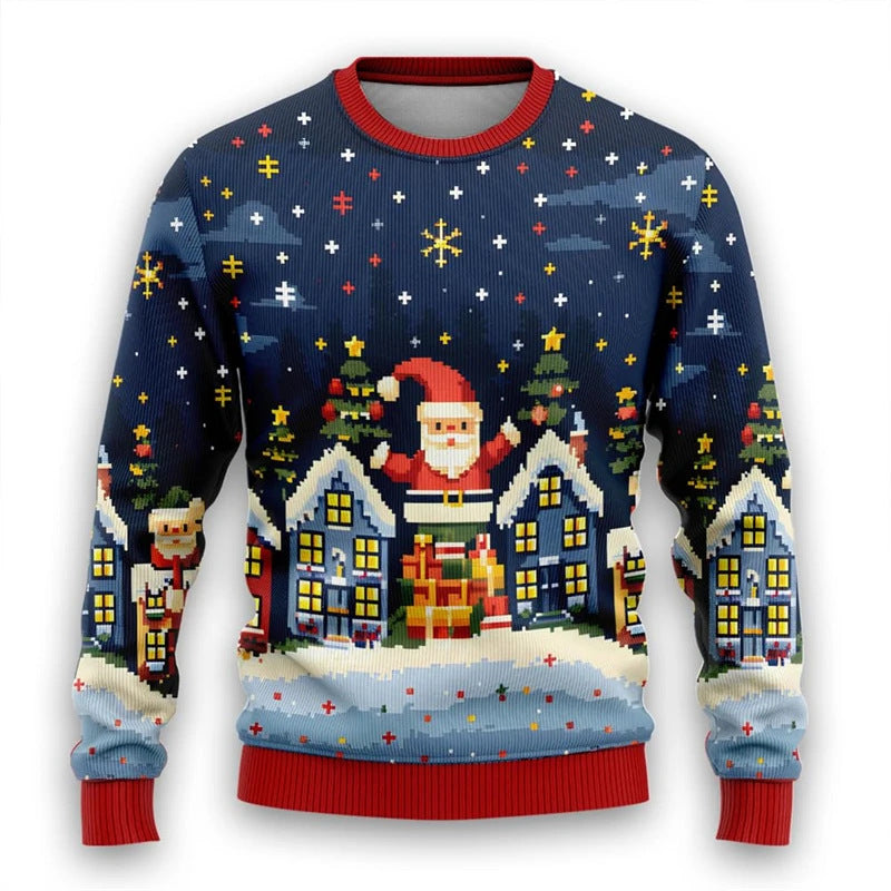 Men's Fashion Personalized Christmas Thick Needle Hoodie