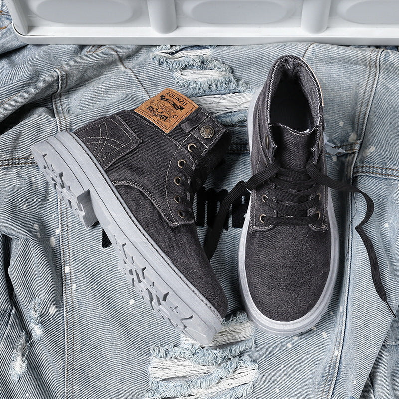 Men's High-top Striders for Men Denim Casual