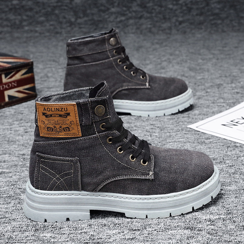 Men's High-top Striders for Men Denim Casual