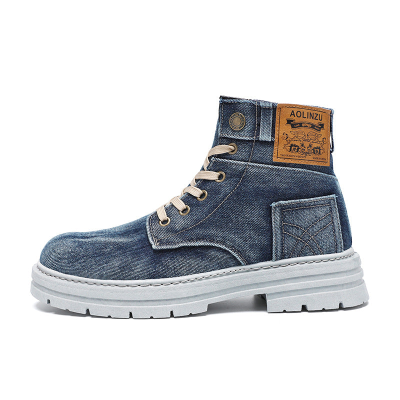 Men's High-top Striders for Men Denim Casual