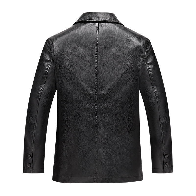 Men's Plus Size Leather Coat