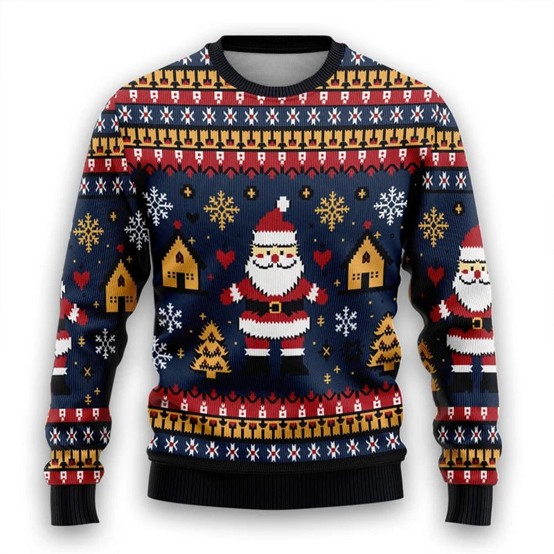 Men's Fashion Personalized Christmas Thick Needle Hoodie