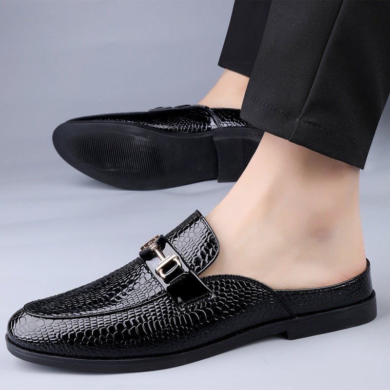 New Loafers Men's Pattern Half Shoes