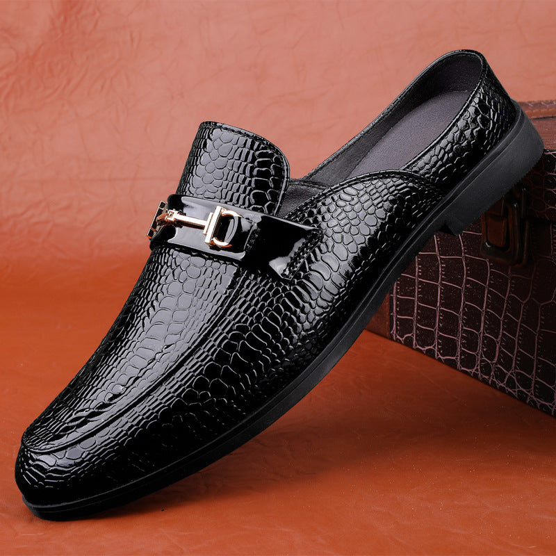New Loafers Men's Pattern Half Shoes