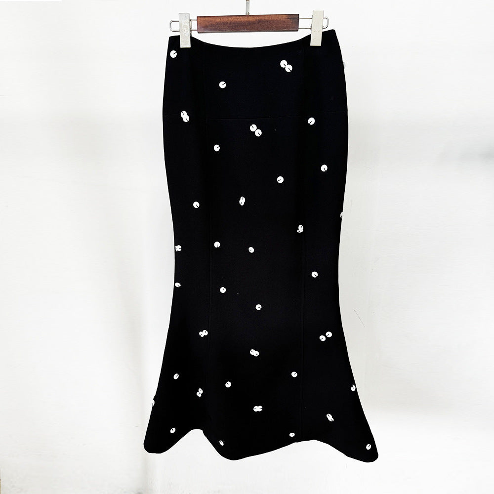 Women's Fashionable Sequins Jacket + Skirt Set