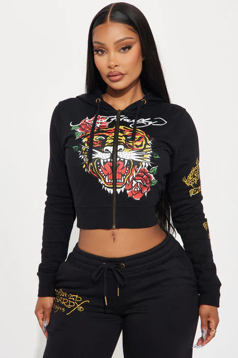 Women's 2pc Fashion Casual And Comfortable Sweatsuit Sweater + Leggings Painted Zipper With Printed Two-piece