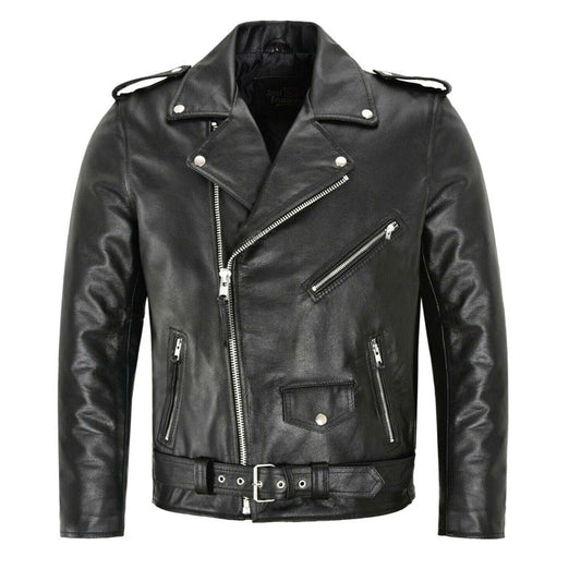 Popular Motorcycle Leather Men's Leather Coat