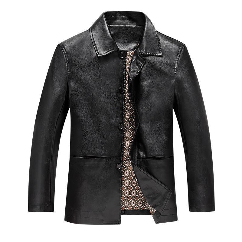 Men's Plus Size Leather Coat