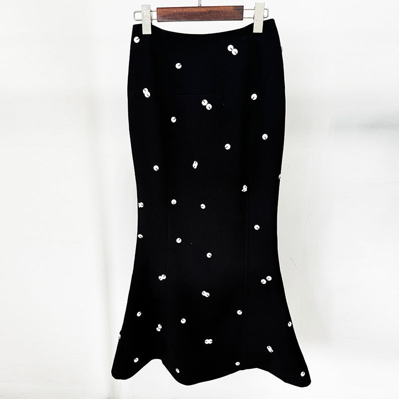 Women's Fashionable Sequins Jacket + Skirt Set