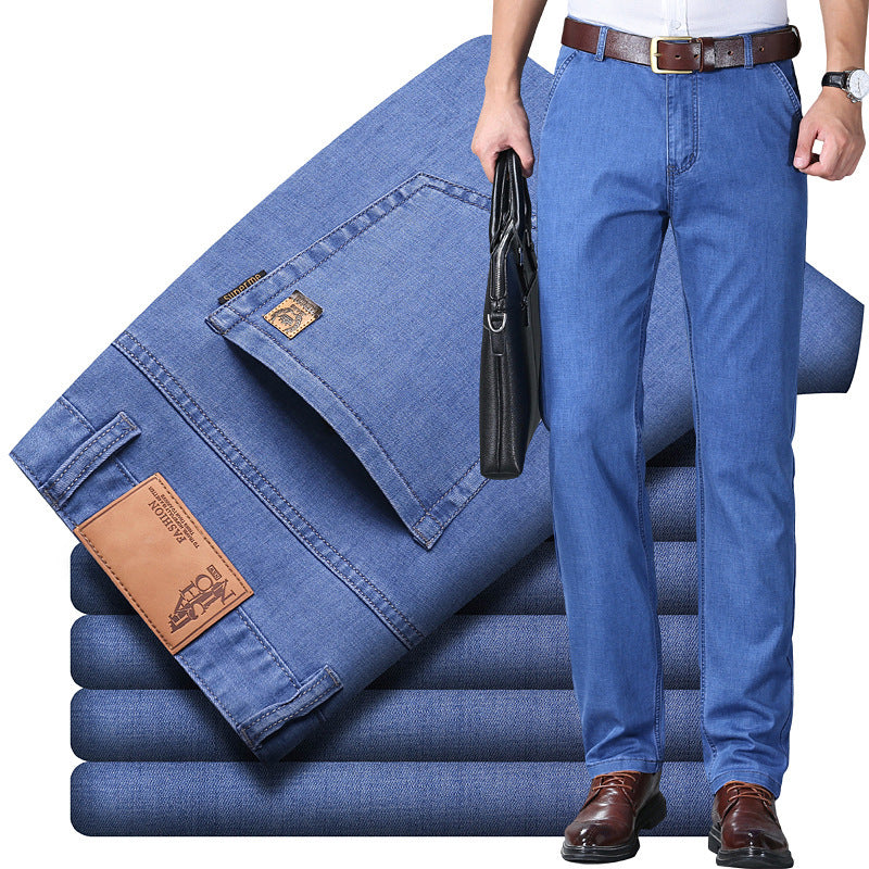 Summer Denim Quality Mid-high Waist Pants