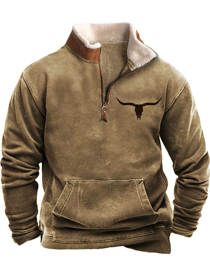 Autumn And Winter Bullhead Hoodie Pullover