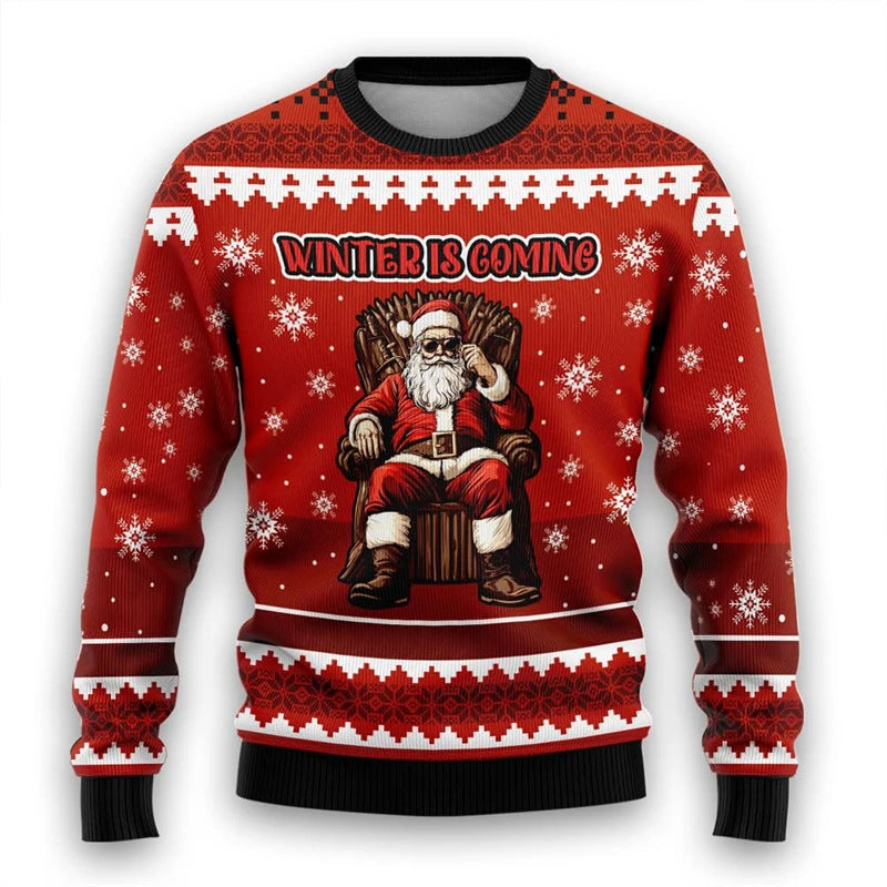 Men's Fashion Personalized Christmas Thick Needle Hoodie