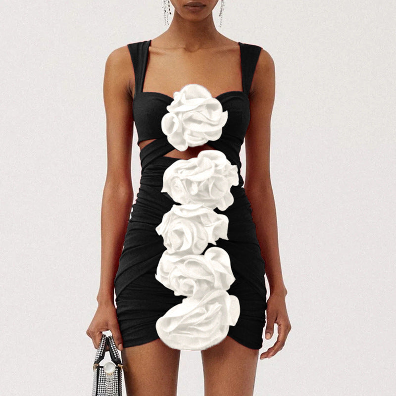 Women's 3pc. Bodysuit Formalwear Flower Beach Hot One-piece Swimsuit