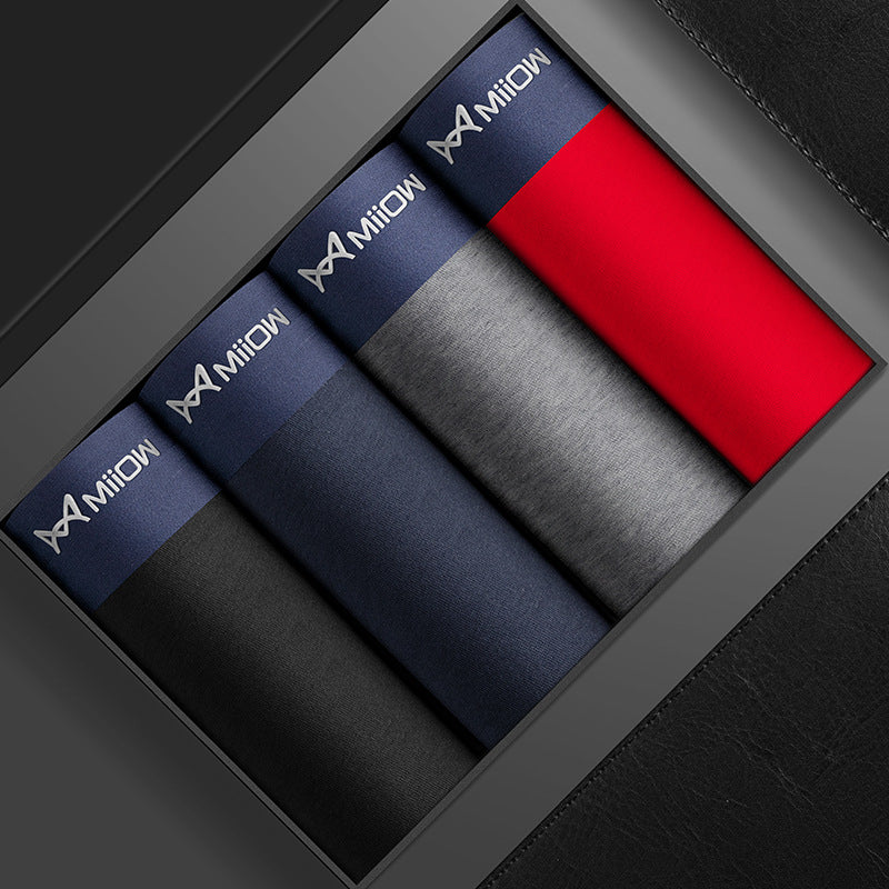 Men's Pure Cotton Underwear Set Antibacterial Breathable