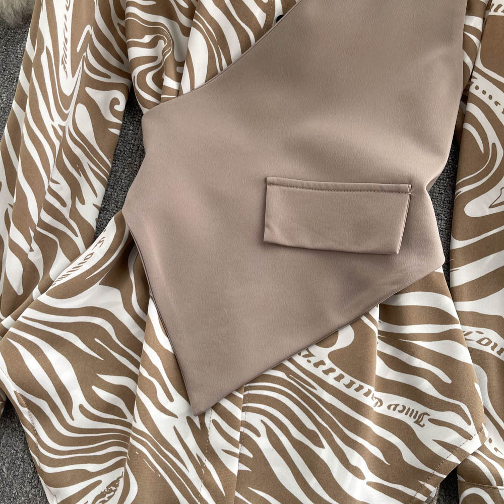 Long Sleeve Top Loose Striped Blouse