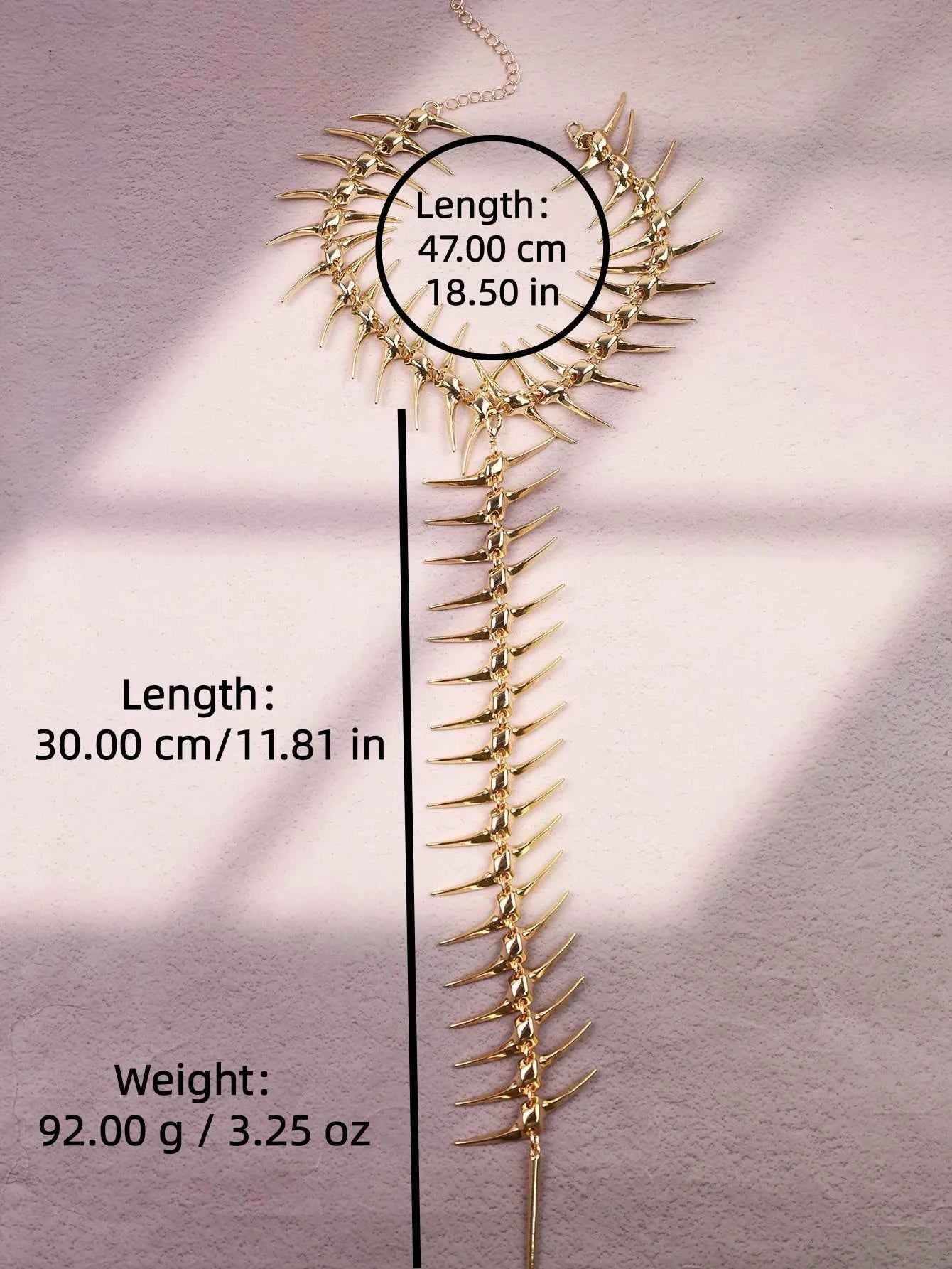 Edgy Niche Hip-Hop Thorn Skeleton Alloy Women's Necklace Accessories