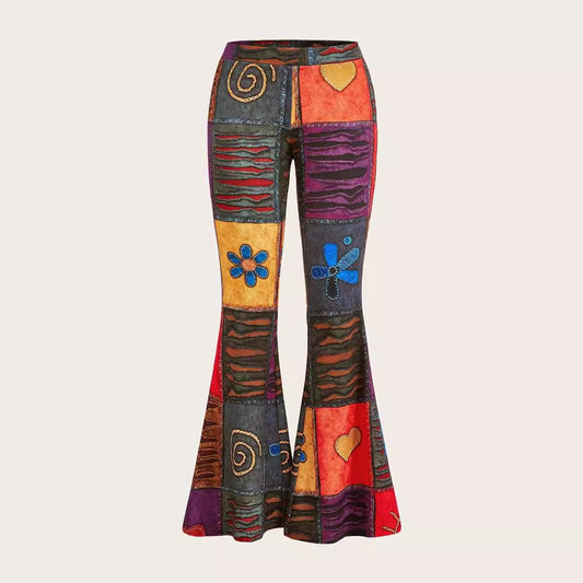 Pattern Abstract Style Personality Trend Tight Jeans