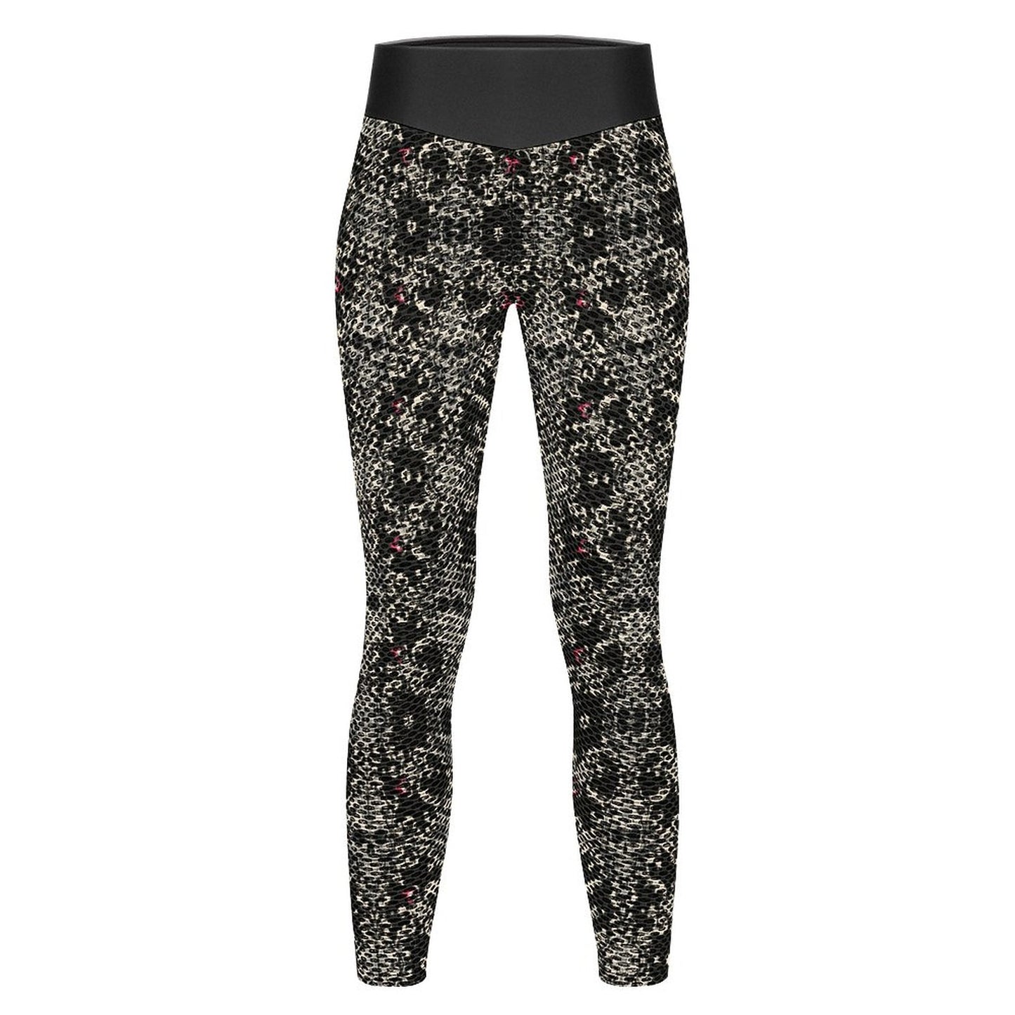 Munsieur Custom Printed Honeycomb Textured Yoga Leggings for Women