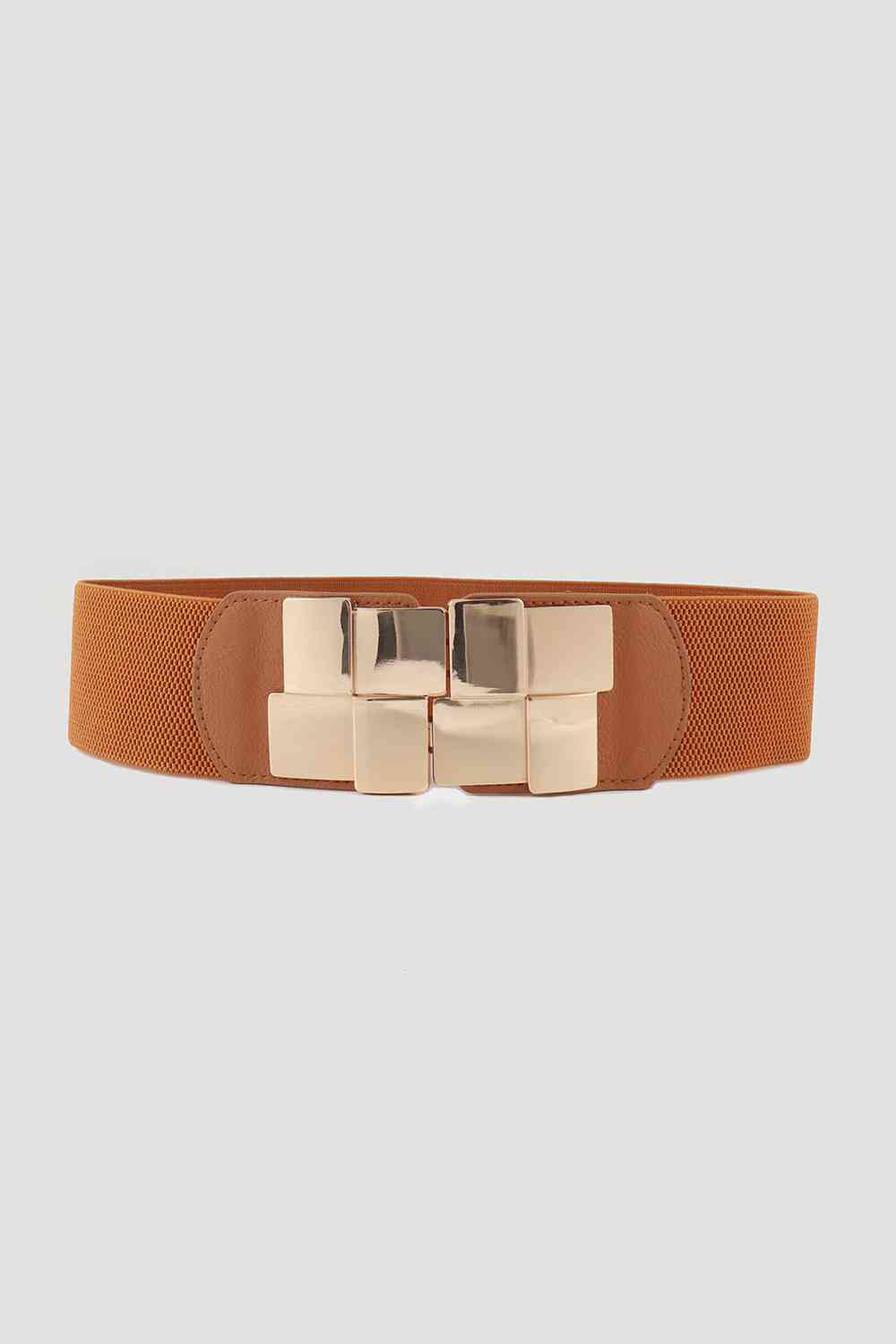 Geometric Buckle Elastic Wide Belt - Munsieur