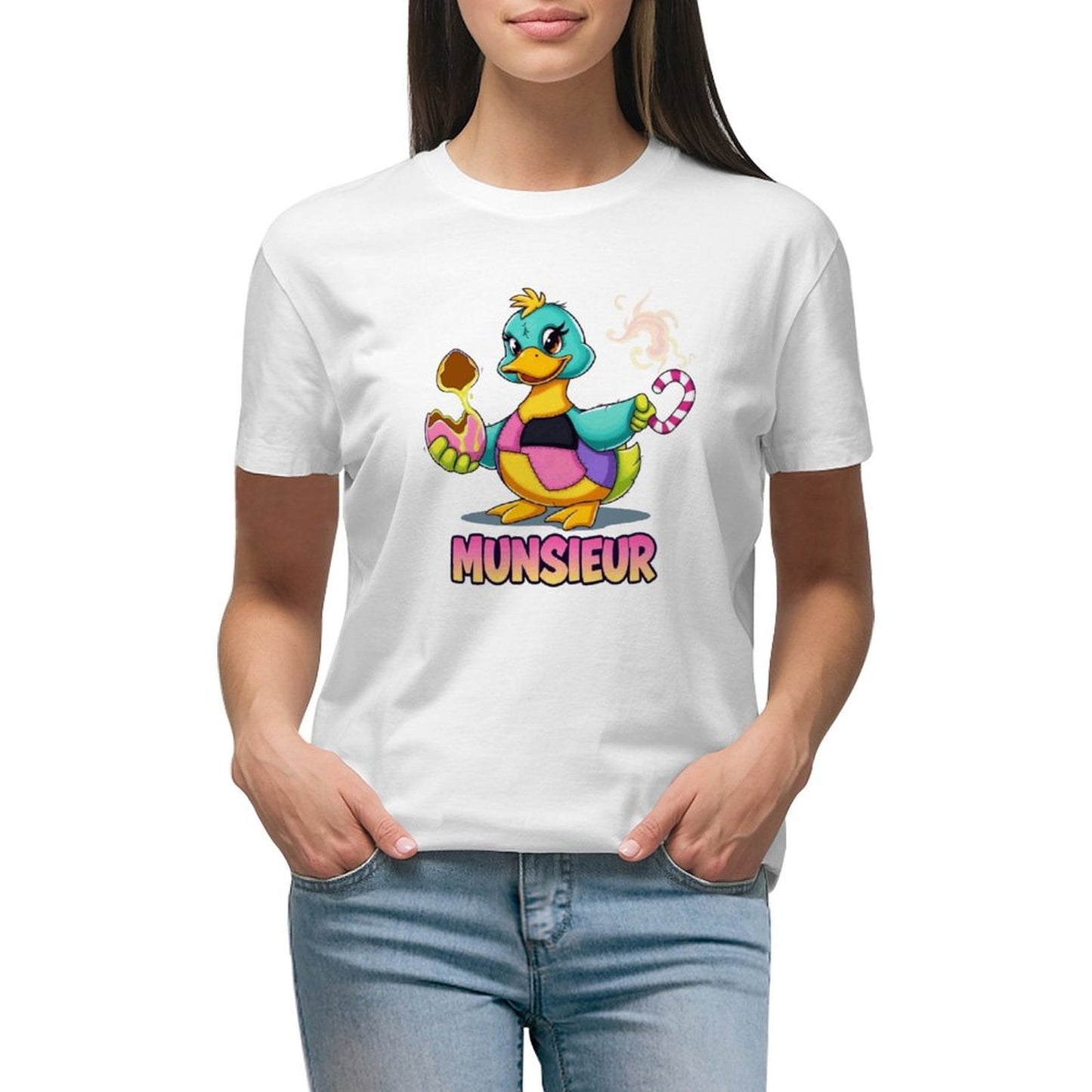Munsieur Women's T-Shirt Easter Collection "Lucky Duckie" Designer Streetwear
